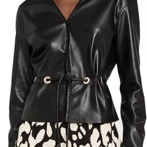 Nanushka Black Faux Leather Tunic